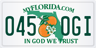 FL license plate 0450GI