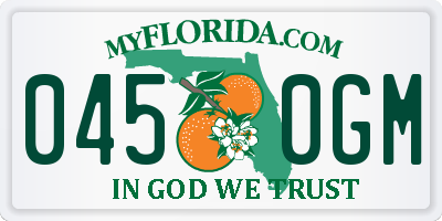 FL license plate 0450GM