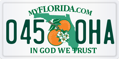 FL license plate 0450HA