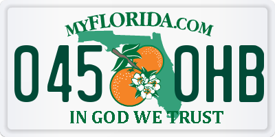 FL license plate 0450HB