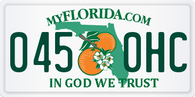 FL license plate 0450HC