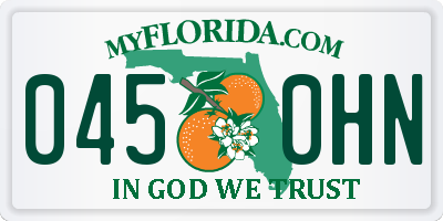 FL license plate 0450HN