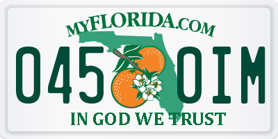 FL license plate 0450IM