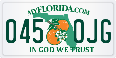 FL license plate 0450JG