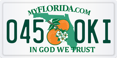 FL license plate 0450KI