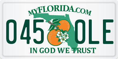 FL license plate 0450LE