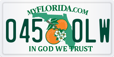 FL license plate 0450LW