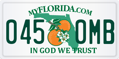 FL license plate 0450MB