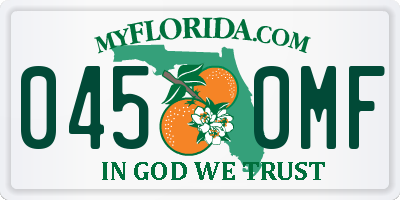 FL license plate 0450MF