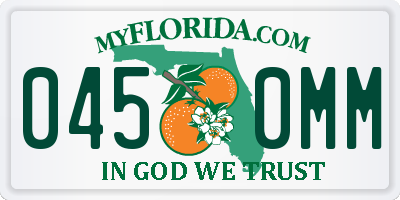 FL license plate 0450MM