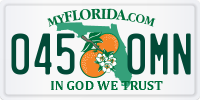 FL license plate 0450MN