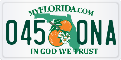 FL license plate 0450NA