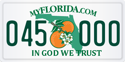 FL license plate 0450OO