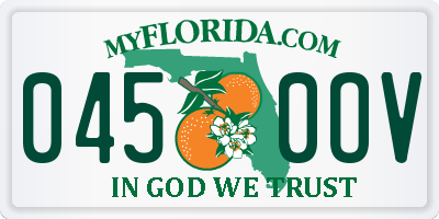 FL license plate 0450OV