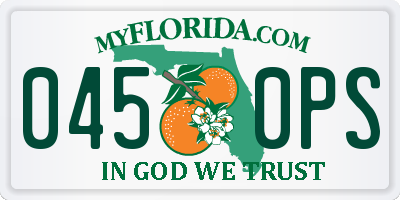 FL license plate 0450PS