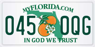 FL license plate 0450QG