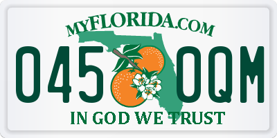 FL license plate 0450QM