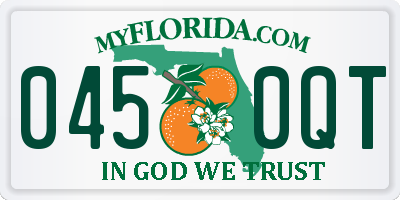 FL license plate 0450QT