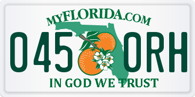FL license plate 0450RH