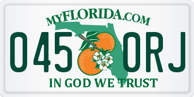FL license plate 0450RJ