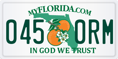 FL license plate 0450RM