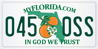 FL license plate 0450SS