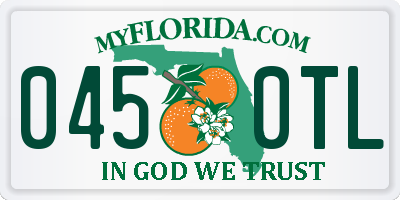 FL license plate 0450TL