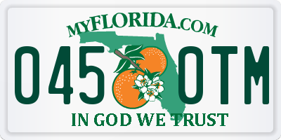 FL license plate 0450TM