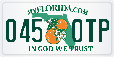 FL license plate 0450TP