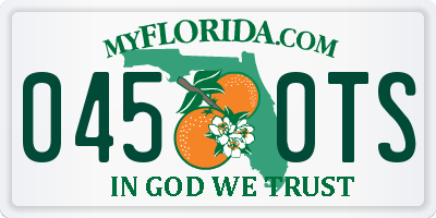 FL license plate 0450TS