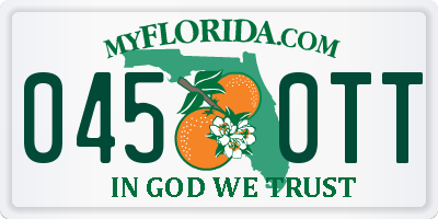 FL license plate 0450TT