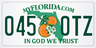 FL license plate 0450TZ