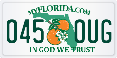 FL license plate 0450UG