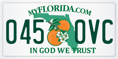 FL license plate 0450VC