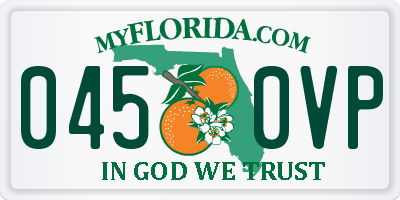 FL license plate 0450VP