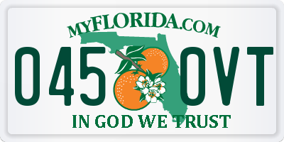 FL license plate 0450VT