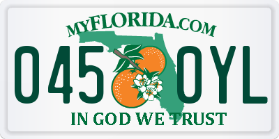FL license plate 0450YL