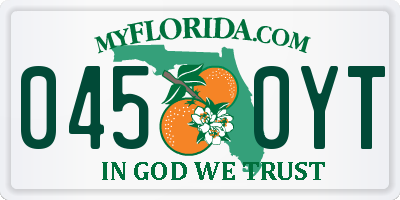 FL license plate 0450YT