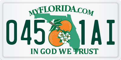 FL license plate 0451AI