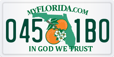 FL license plate 0451BO