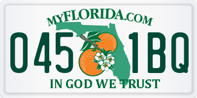 FL license plate 0451BQ