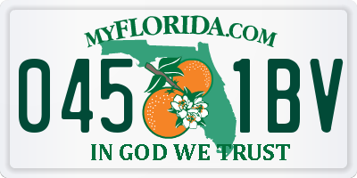FL license plate 0451BV