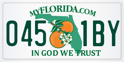 FL license plate 0451BY