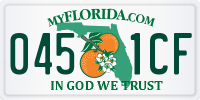 FL license plate 0451CF