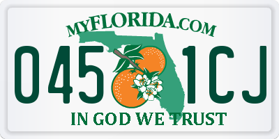FL license plate 0451CJ