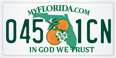 FL license plate 0451CN