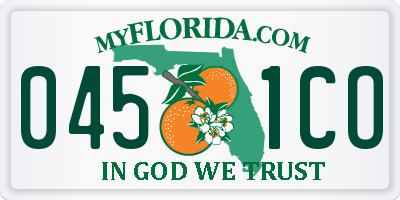 FL license plate 0451CO