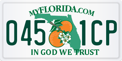 FL license plate 0451CP