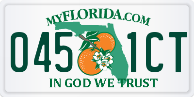 FL license plate 0451CT