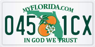 FL license plate 0451CX